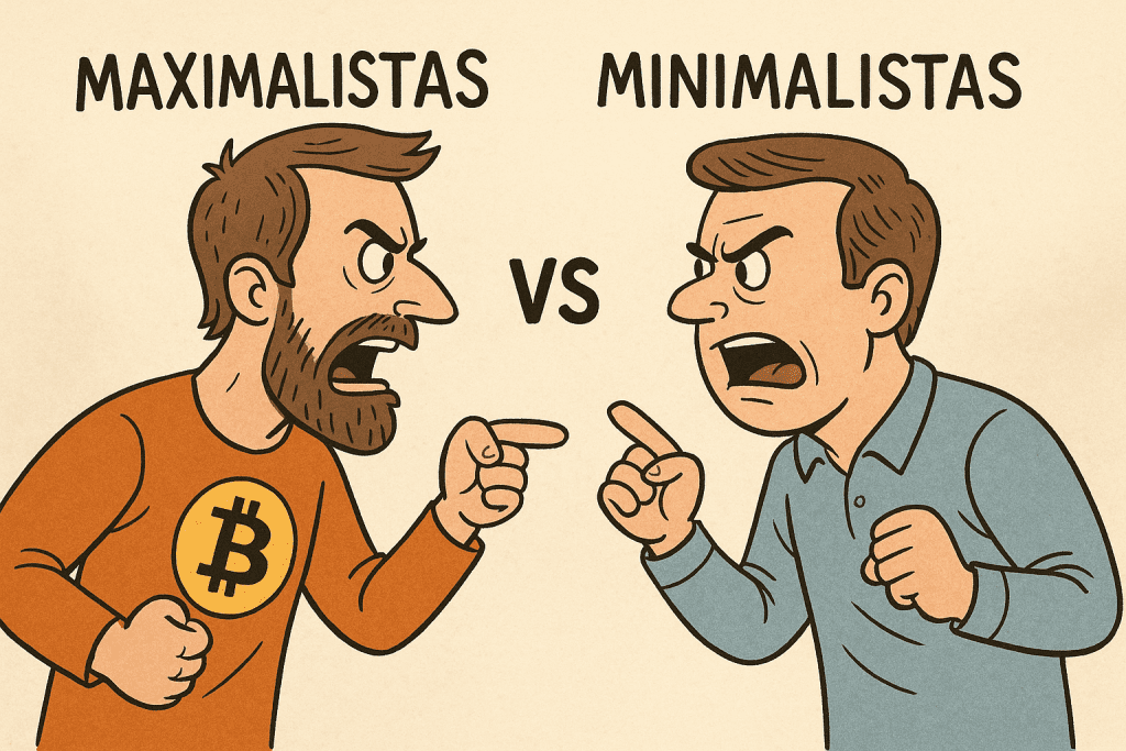 Maximalismo vs Minimalismo do Bitcoin. A guerra entre duas ideologias diferentes do universo das criptomoedas