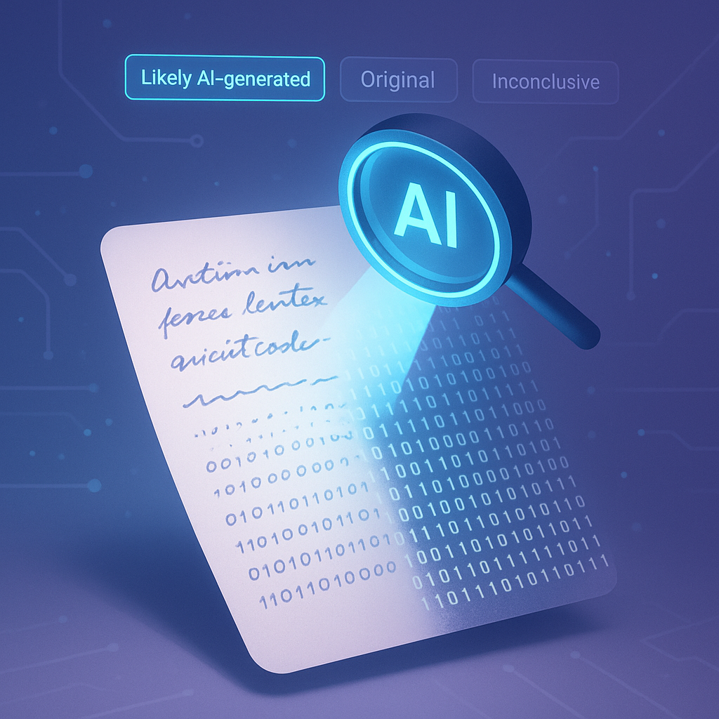 Imagem representando se o detector de IA realmente funciona.