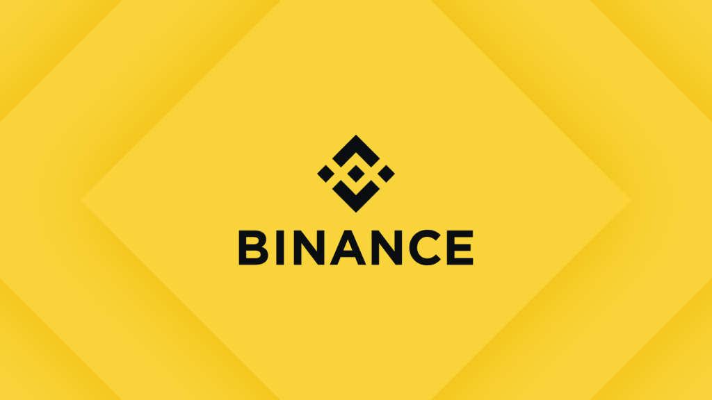 Imagem com mostrando o ícone e nome da corretora Binance.